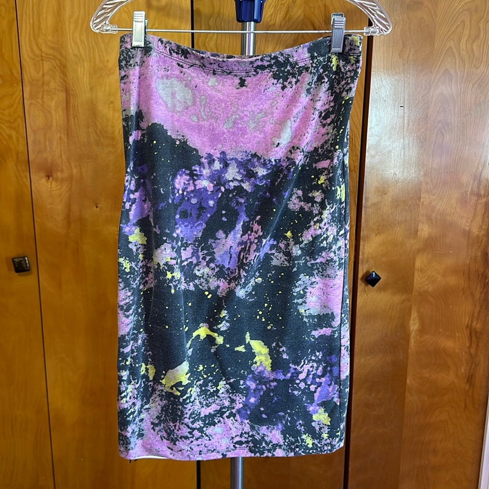 Acid bodycon skirt